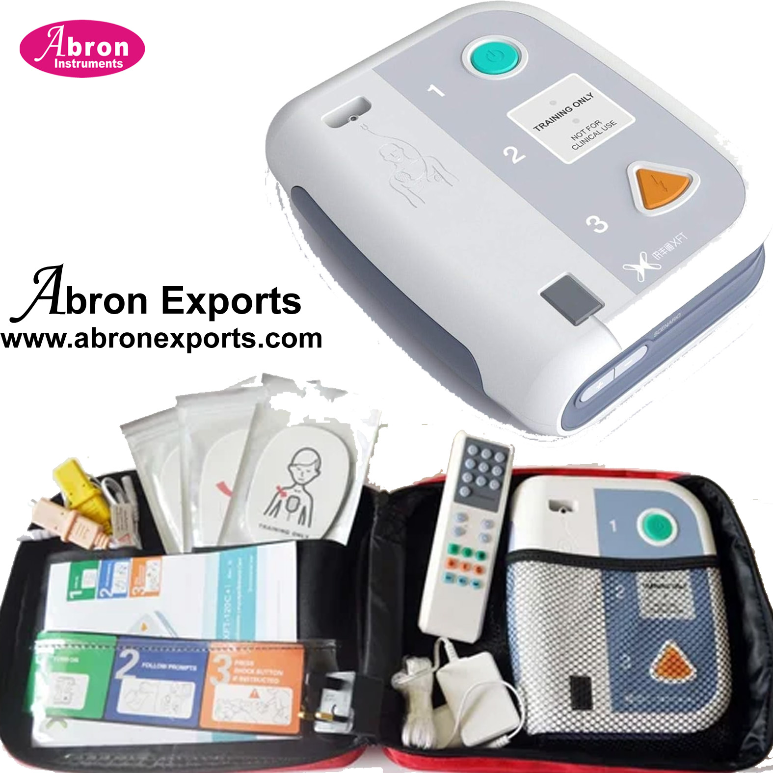 Nursing Training Kit Infant AED Pediatric pads wire connector with remote for Medical college Abron ABM-2478AEDP 